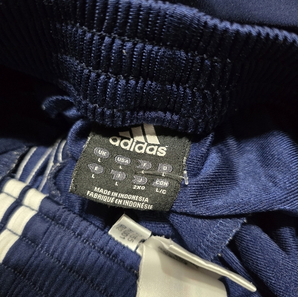 Vintage Y2K Adidas 3 Stripe Snap Breakaway Thick Knit Track Pants, Unisex, EUC! - Picture 10 of 11